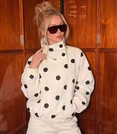 Shein Pola Dot Bomber Jacket
