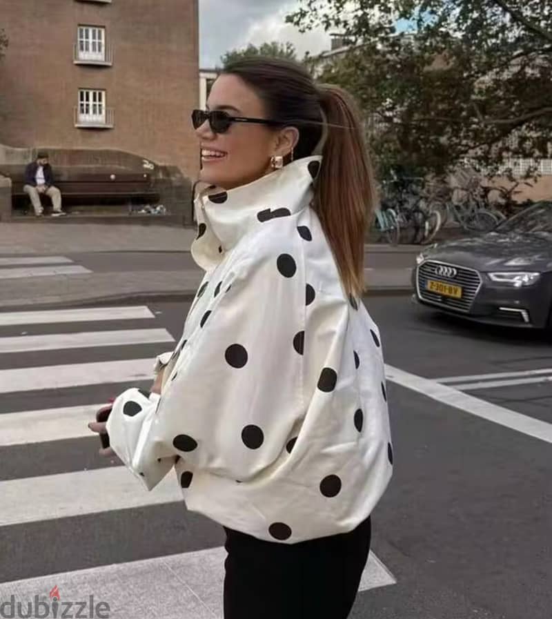Shein Pola Dot Bomber Jacket 2