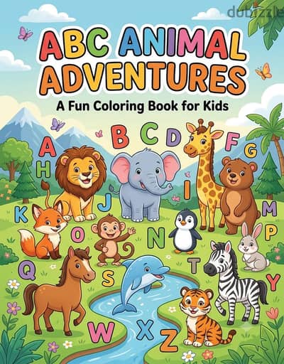 عالم الحروف الإنجليزية  – كتاب تلوين وتعليم ABC للأطفال