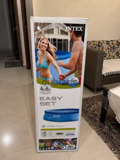 Intex Swimming Pool Inflatable With Ladder 457*107cm Blue IX-26166
