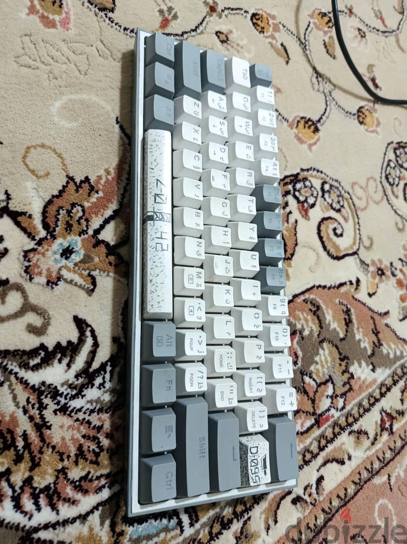 redragon k617 with custom drawing hand-drawn 1