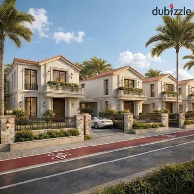 Twin house for sale in Zayed, facing Beverly Hills: 250 sqm, lowest price, 10% down payment, and a 10-year installment plan.