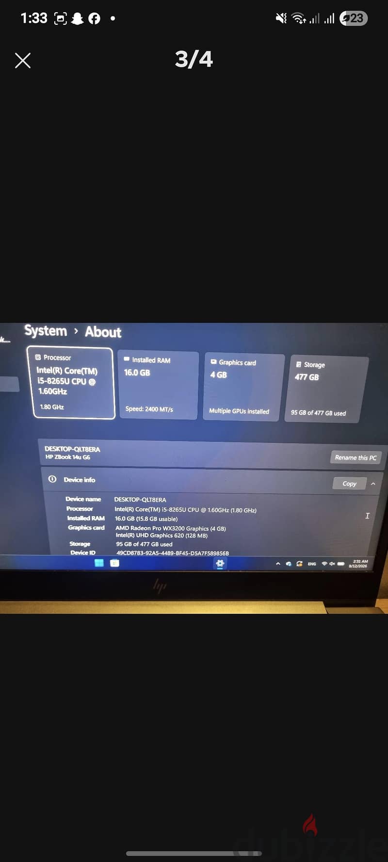 HP ZBook 14u G6 2