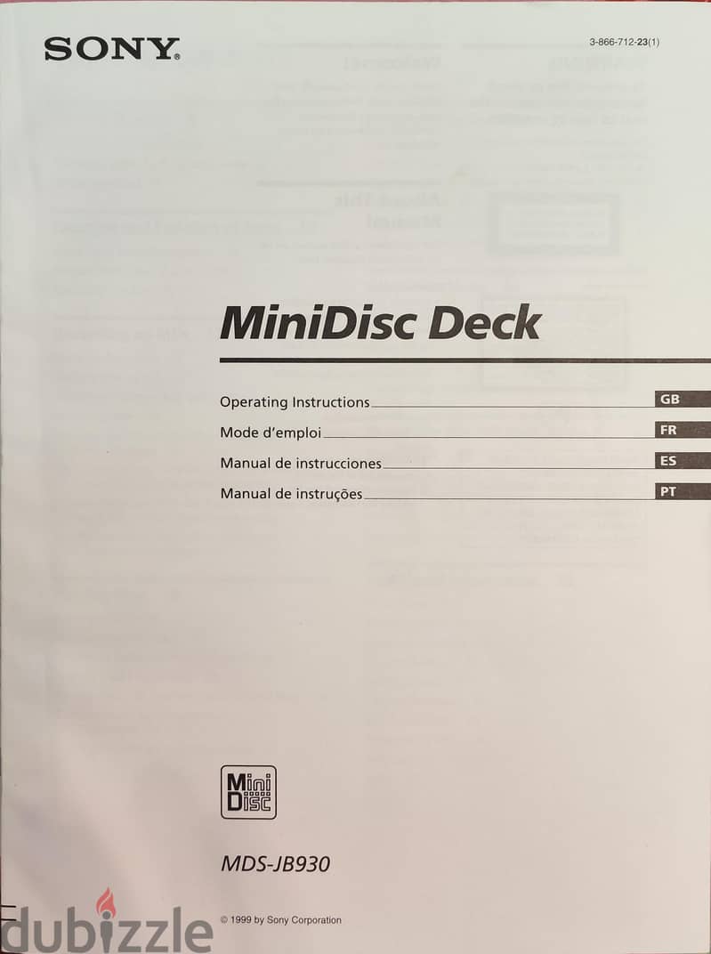 Sony Mini disk deck player MDS-JB930 7