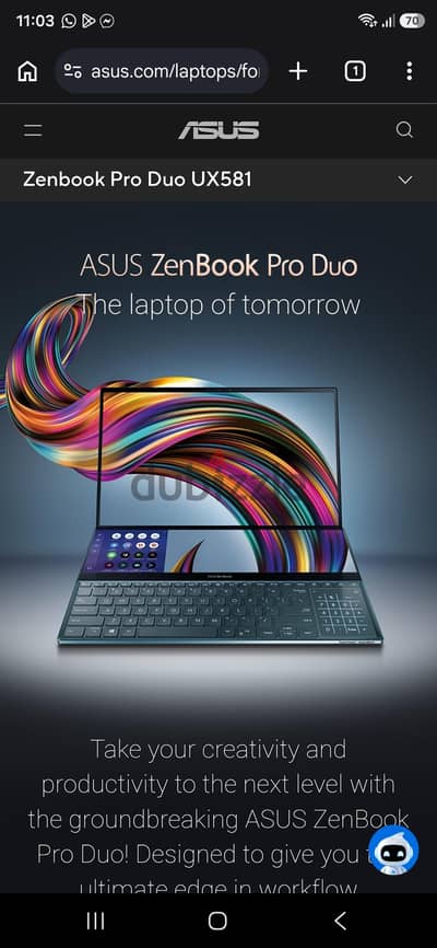 zenbook produo . laptop of tomorrow