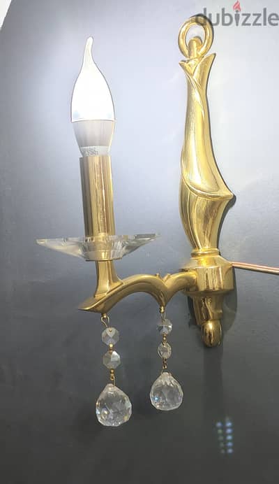 للبيع طقم نجف أسفور أصلي Made in Egypt تحفة 2 نجفة 6 لمبات كريستال دهب