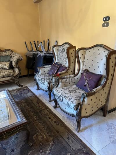 انترية عمولة خشب زان تنجيد ممتاز لظروف النقل