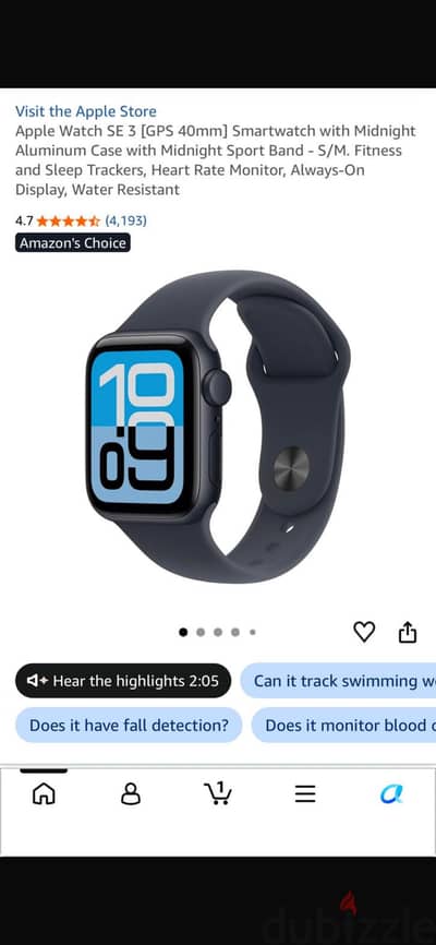 Apple Watch SE 3 — GPS 40mm — Midnight