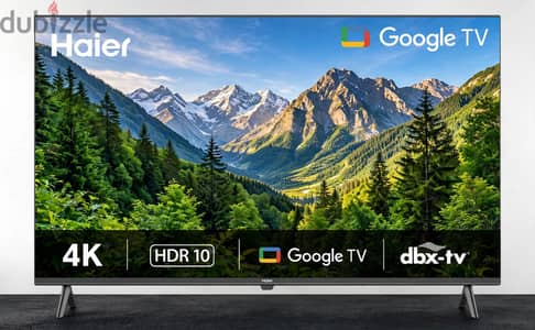 شاشة Haier 55 بوصة 4K Google TV K75   جديدة زيرو