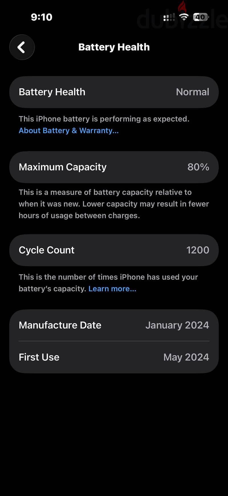 ايفون ١٥ مساحه ١٢٨ جيجا-Ios27- بالكرتونه -زيرو ضريبه -اللون الاسود 3
