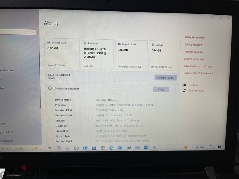 Used Lenovo intel R core i5 3