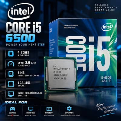 Prosessor i5 6500 بحالة ممتازه