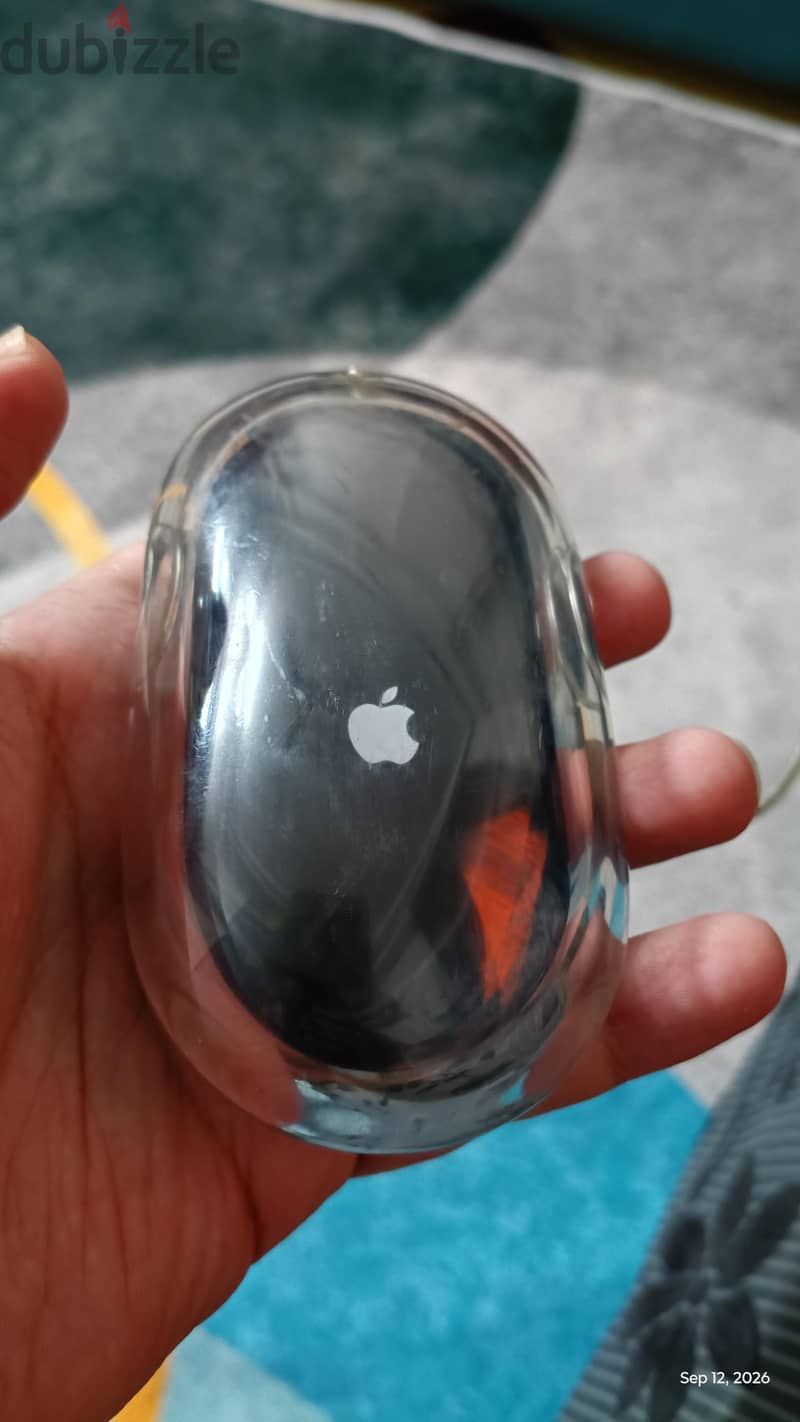 Vintage Apple Pro Mouse (Model M5769) – Clear/Black Optical USB Mouse 4