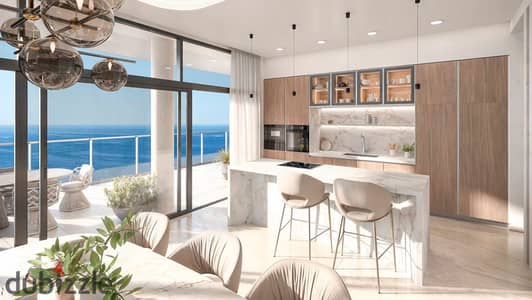 Two-bedroom chalet with a double view overlooking Ras El Hekma Bay Prime location next to Sea Shore Hyde Park and calicoast The best investment