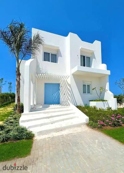 شاليه 86 متر متشطب بالكامل للبيع فى مشروع جيفيرا راس الحكمة من اقوى مشاريع انرشيا بمقدم 5% و اقساط على 10 سنوات متساوية