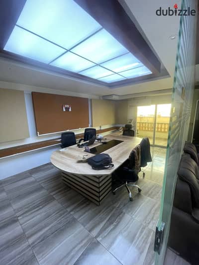 Furnished office 250m for rent on a distinguished street from Abbas Al-Aqqad