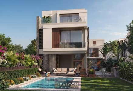 فيلا مودرن فاخرة بخصم 25%  في الباتيو تاون، موقع VIP بجوار الـClub House، فيو لاندسكيب  بحديقة خاصة ورووف. لافيستا، بالقرب من ميفيدا  وهايد بارك،+ Auc