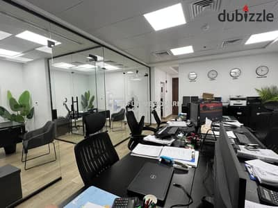 Administrative headquarters 96m finished with air conditioning for rent in Cairo Festival City CFC, Fifth Settlement