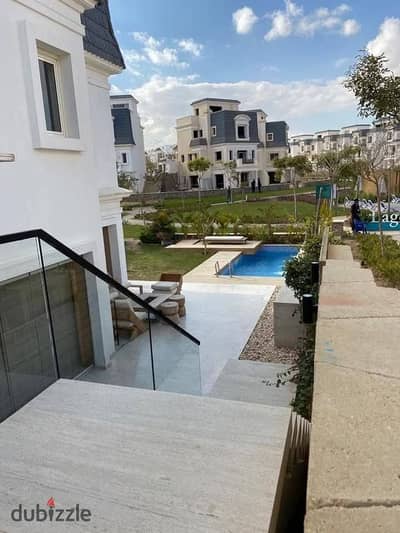 4-bedroom villa on the lagoon with complete privacy and a private pool for sale in New Cairo near Sodic the Middle Ring Road Stone Park and Palm Hills