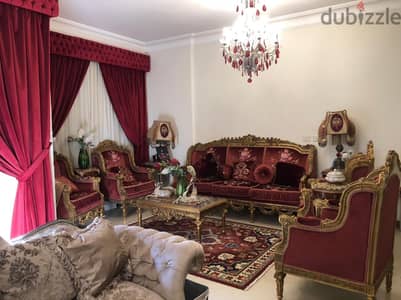 طقم صالون قطيفة إسباني نبيتي