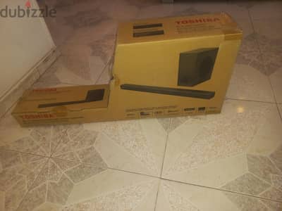 sound bar ماركة توشيبا حالة ممتازة لسه فى الضمان