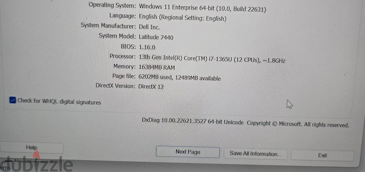 لابتوب Dell 7