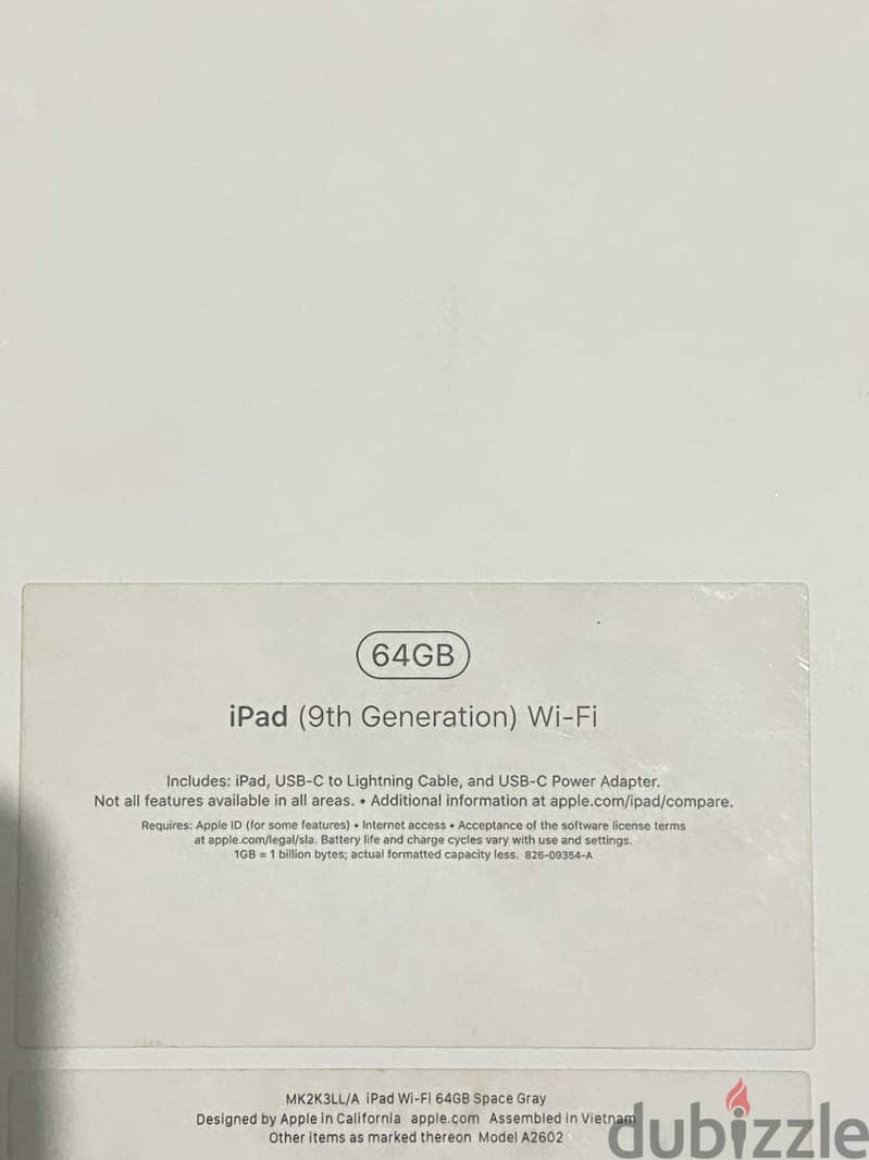 Ipad gen 9th wifi 64g 7