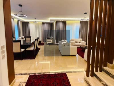 Ready-to-move-in twin house with ultra-super-lux finishing and a private pool; lowest price in the Bellagio Compound, Fifth Settlement.