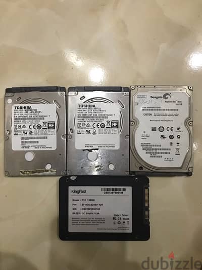 4 هارد  لابتوب  hdd و ssd