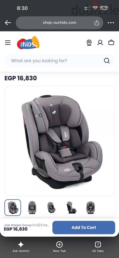 Joie Stages Group 0+/1/2 Car Seat – Gray