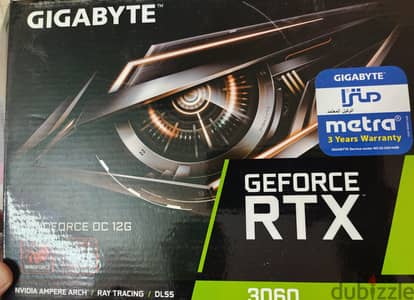 كارت شاشة جيجا بايت rtx 3060 الرامات 12 جيجا زيو زي الجديد بظبط
