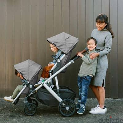 UPPAbaby Vista V2 Double Stroller Full Set + Bassinet + Travel Bag