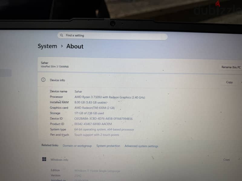 Lenovo Ryzen3 2