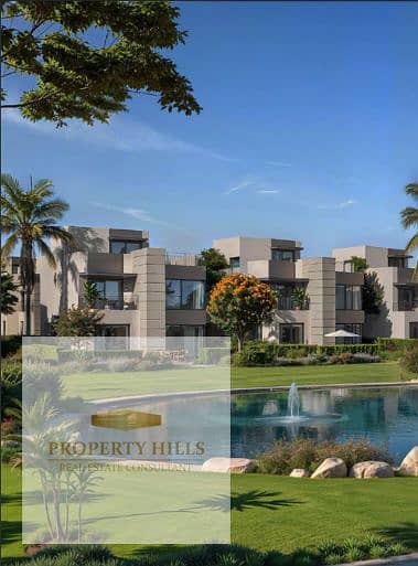 The cheapest two-bedroom apartment with a distinguished landscape view in Hyde Park Signature, surrounded by a fence, next to the Al-Jazeera Club and near Mall of Egypt and Dreamland