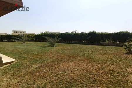 Twinhouse villa overlooking a green space in The Crown Palm Hills near Golf Views , New Giza , Swan Lake