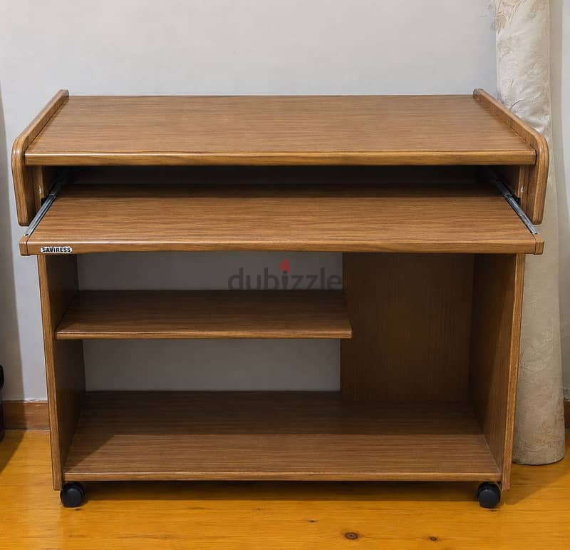 Wooden Console Table with Shelves 1