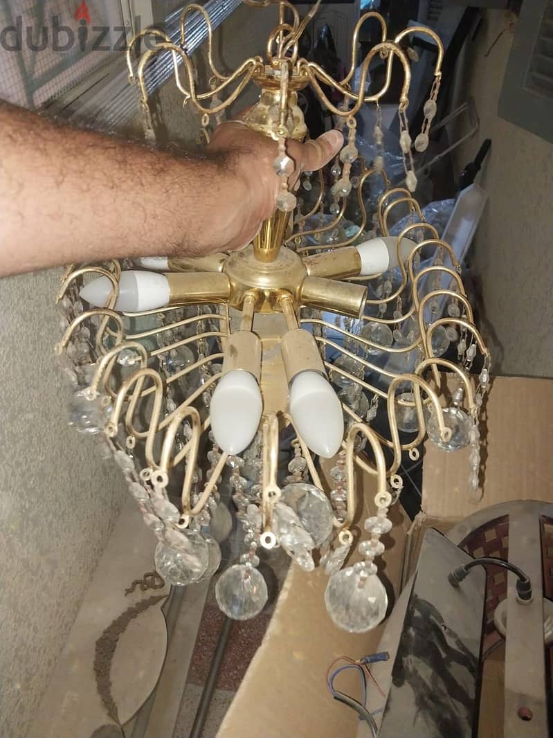 Vintage Crystal Chandeliers & Light Fixtures 1