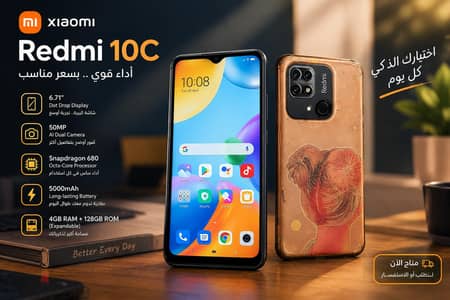 Xiaomi Redmi 10C للبيع – حالة ممتازة جدًا