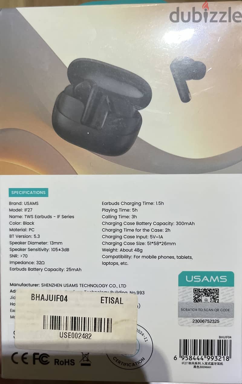 USAMS Earbuds 1