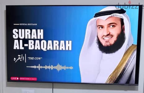 سامسونج ٥٠ بوصه سمارت نوفريم كريستال ريسيفر دخلي حاله جديده تماما