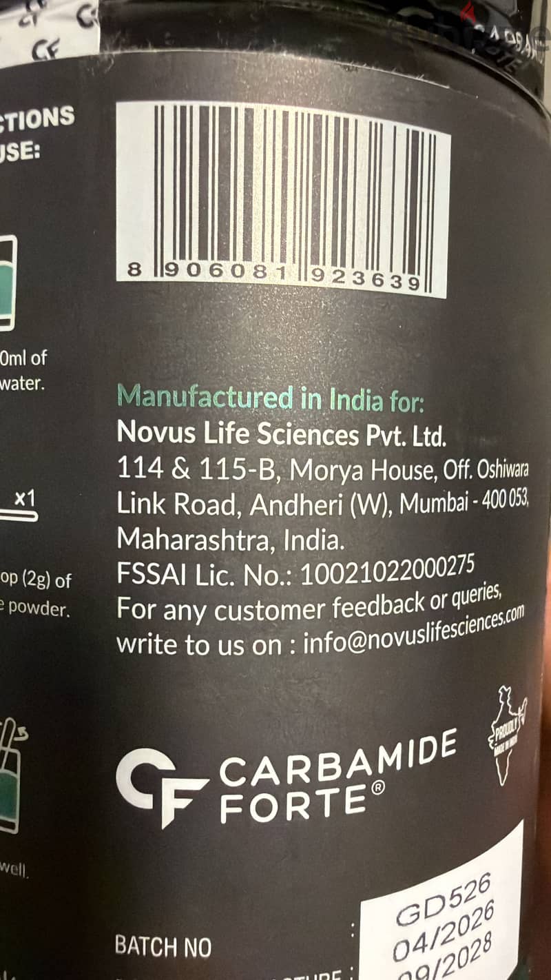 Citrulline bought from UAE sealed 2