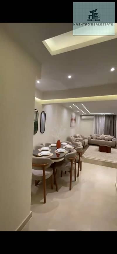 For rent, luxury hotel apartment in Jannat Compound 2, 3 bedrooms, including one master - 3 bathrooms, hotel furniture, first resident
