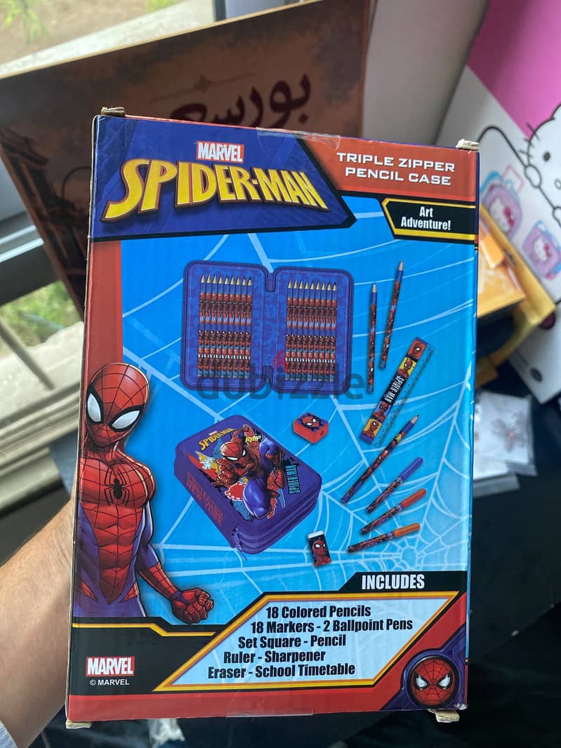 Spider Man Marvel Tripple Zipper Pencail Case 1