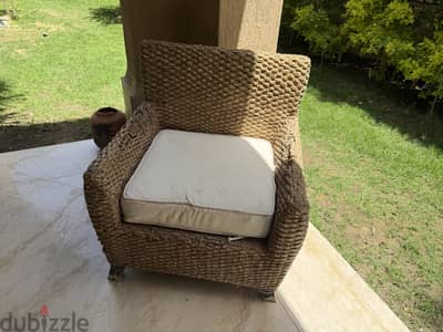 Bamboo set sofa and chair and table
