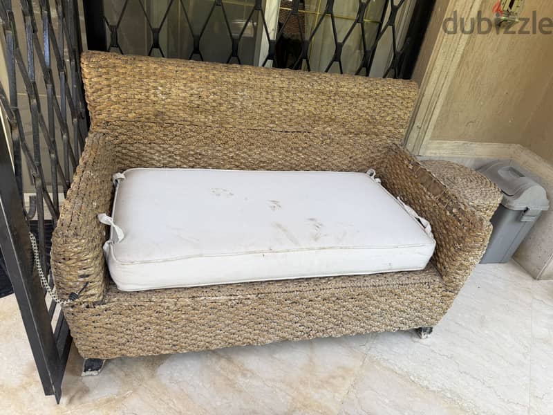 Bamboo set sofa and chair and table 1