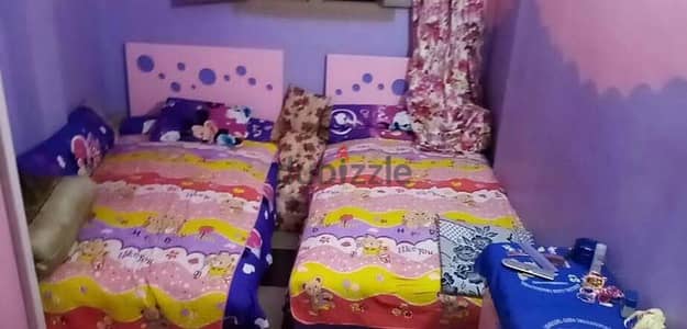 بيع 2 سرير الواحد متروعشرين + 2 مرتبة قطن