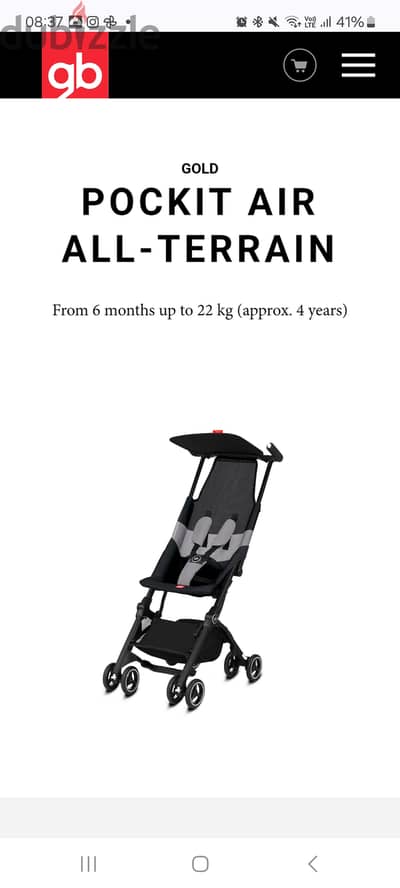GB pokit air used stroller