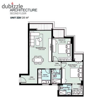Own a 126 sqm apartment in G West, Sheikh Zayed, 2 bedrooms, facing Al Rabwa, with 15% down payment and 5-year installments.