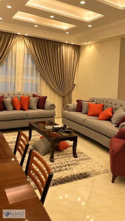 90 sqm furnished apartment for rent in Al Rehab 1, Group 7, near major thoroughfares.