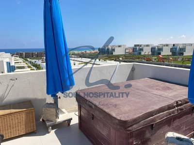 Lowest price pent house chalet for sale in Fouka Bay, direct on the lagoon, ready to move